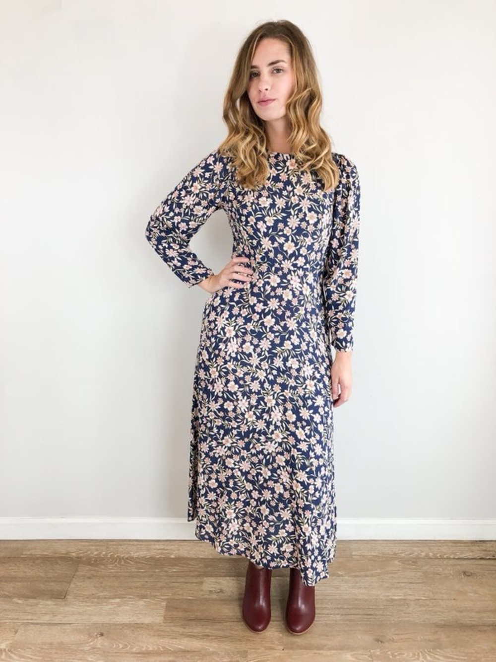 Rachel Pally Dale Dress in Navy Blue Floral